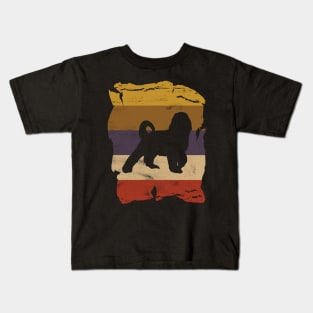 Bernedoodle Distressed Vintage Retro Silhouette Kids T-Shirt